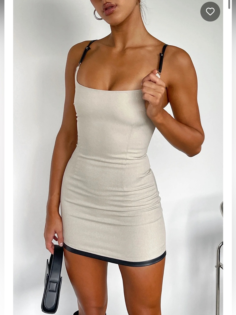 WHITE FOX oatmeal "all i ever wanted" mini dress SIZE XS